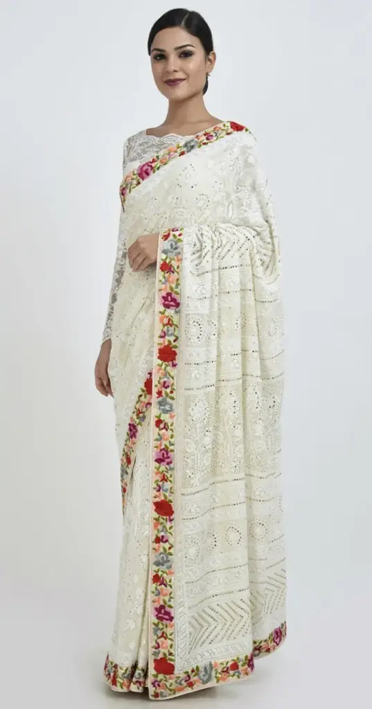 Hand Embroidered Saree