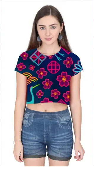 NEON BLOOM SERENADE CROP TOP