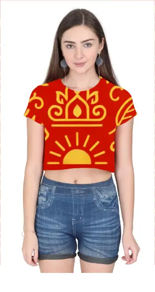 CRIMSON DAWN SYMBOLISM CROP TOP