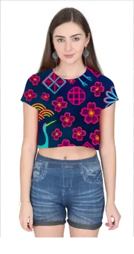 NEON BLOOM SERENADE CROP TOP