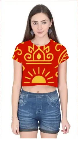 CRIMSON DAWN SYMBOLISM CROP TOP